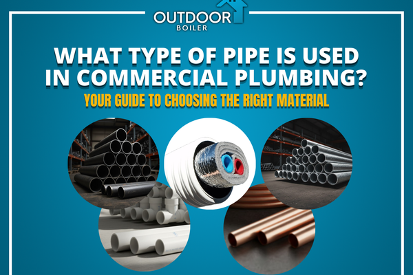 Visual guide showing what type of pipe is used in commercial plumbing, including PEX, copper, PVC, and galvanized steel.