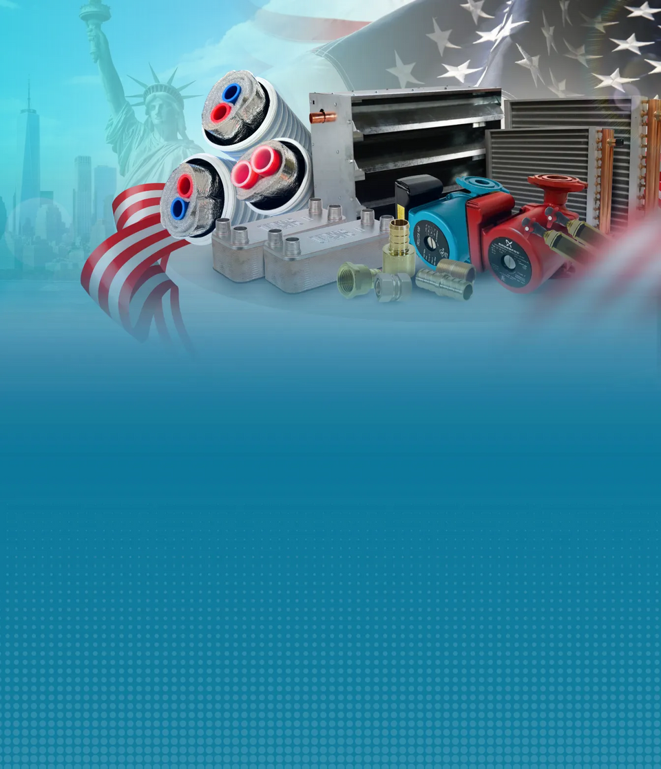  Mechanical components with American flag and Statue of Liberty in the background