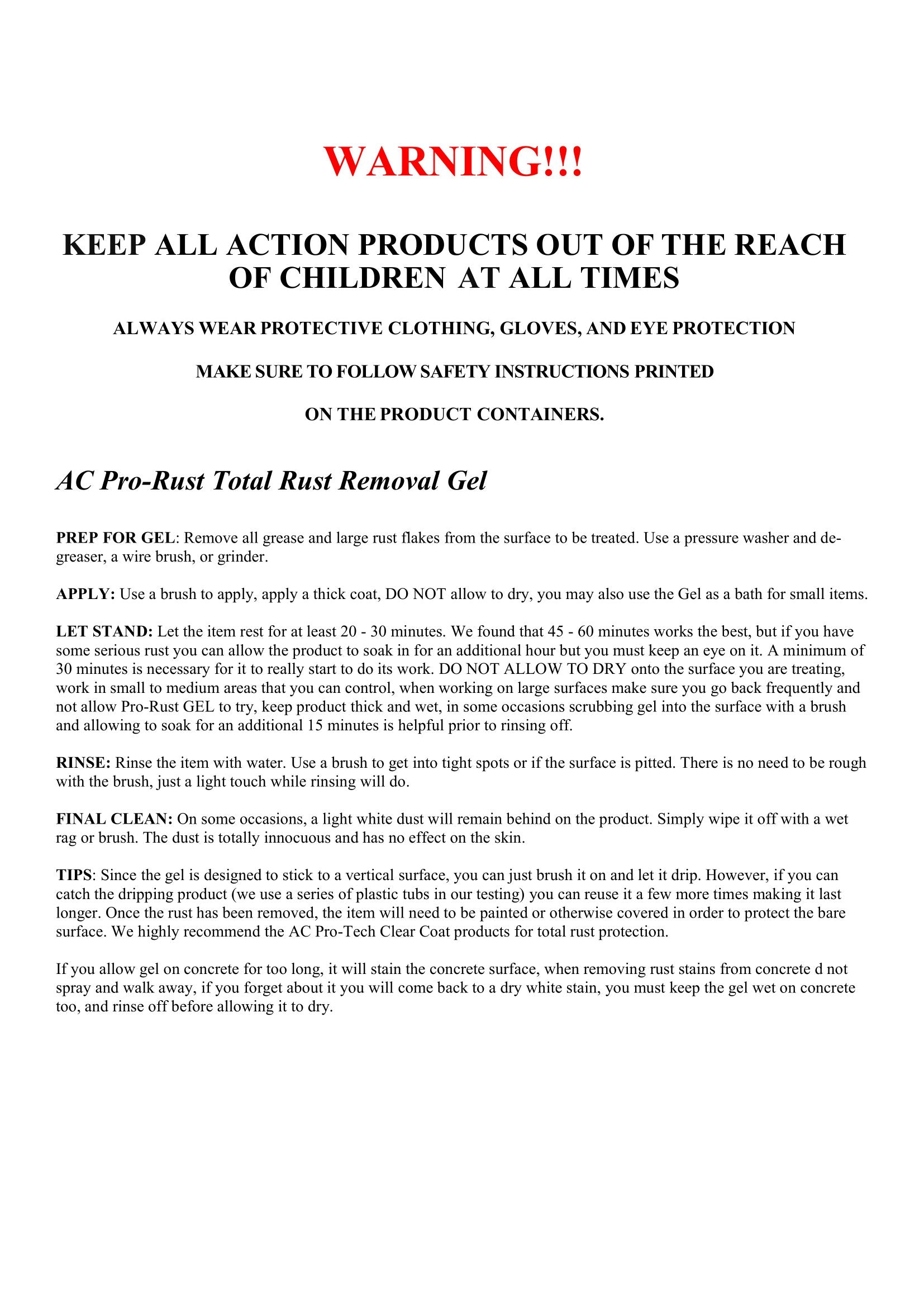 AC Total Rust ProTection Kit
