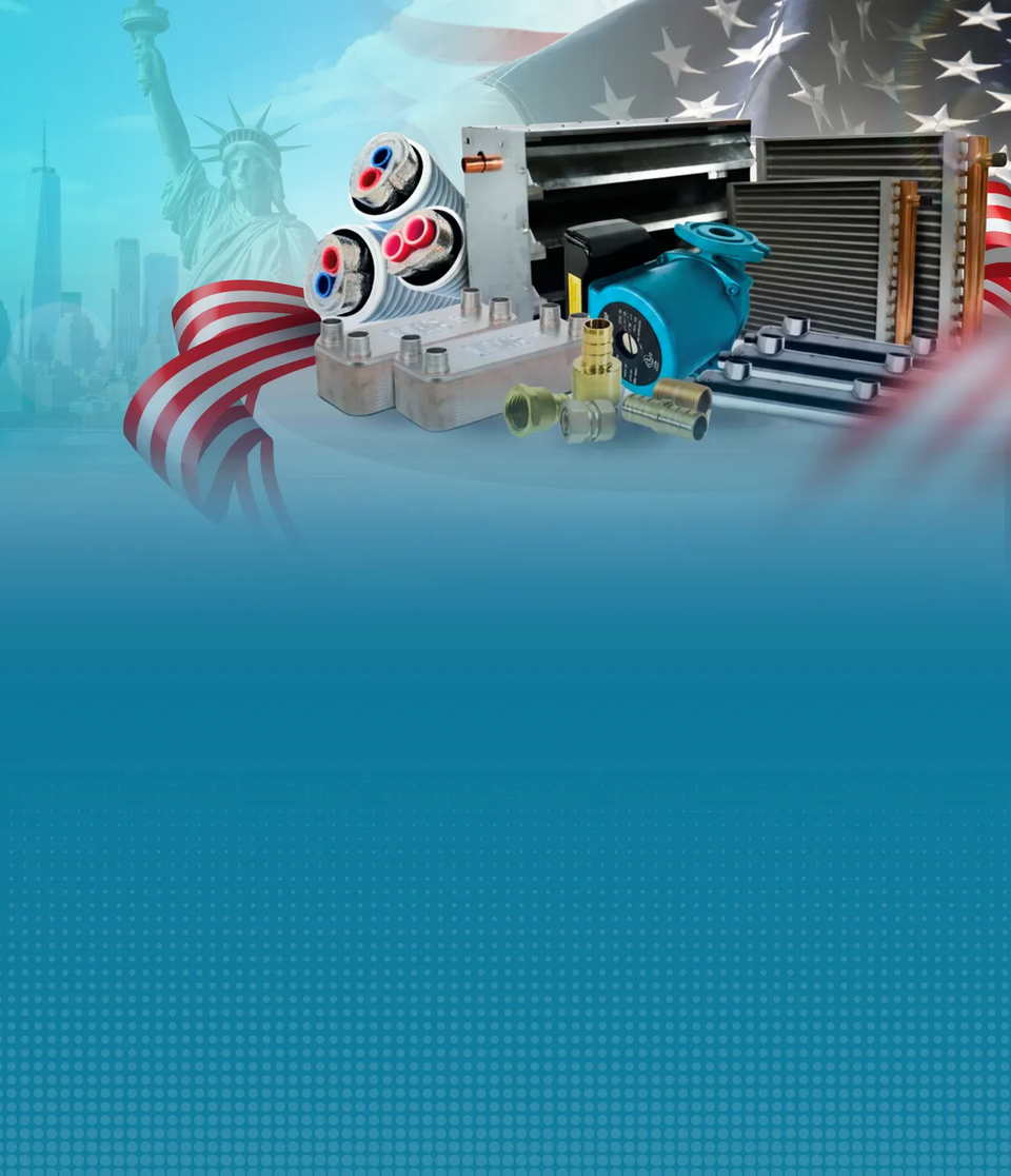  Industrial equipment with American flag and Statue of Liberty in the background