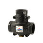A black thermostatic load valve with multiple pipe connections and a label indicating the brand ESBE and the model number VTC11.